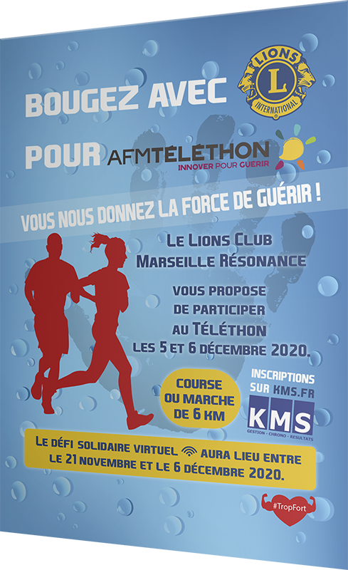 Affiche Téléthon Lions Club Marseille
